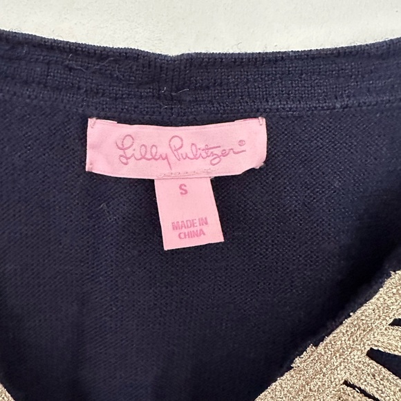 Lilly Pulitzer Devlin Sweater Shift Dress | True Navy - Picture 3 of 4